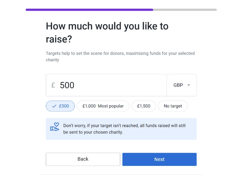JustGiving - Target